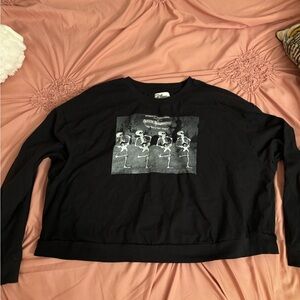 Disney dancing skeletons women’s cropped long sleeve